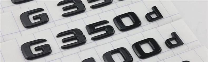 Mercedes-Benz G-Class G500 emblem, G63 lettering, AMG car stickers, 65 rear badge, V8 BITURBO side badge, black