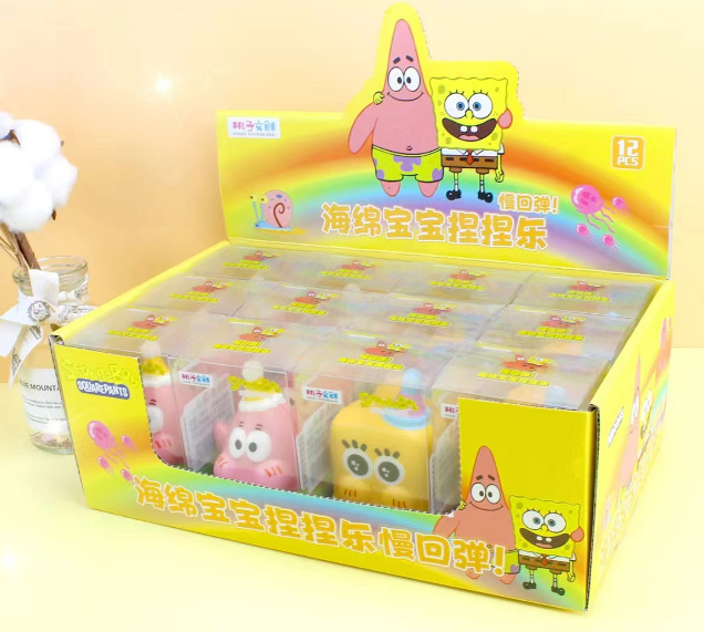 스폰지밥 네모바지 단일 PVC 상자 디스플레이 상자와 함께 12개 구매