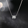 Brand design necklace, chain for key bag , four-leaf clover, trend of season, light luxury style