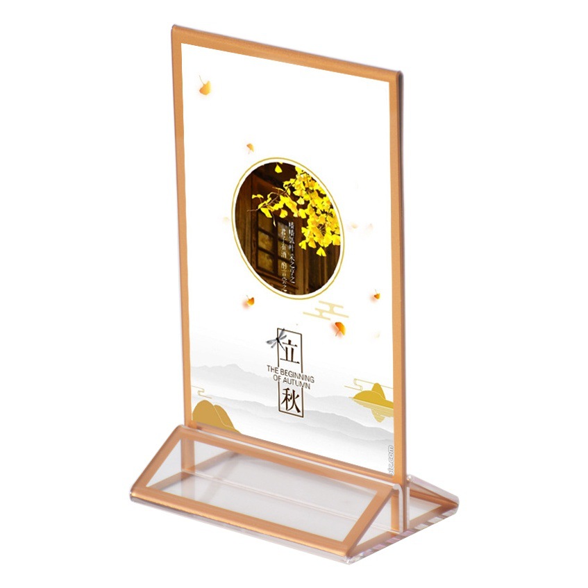 Acrylic Transparent Phnom Penh Table Card Horizontal and Vertical a5 Beverage Display Card a4 Catering Table Card Double-sided a6 Pricing Card