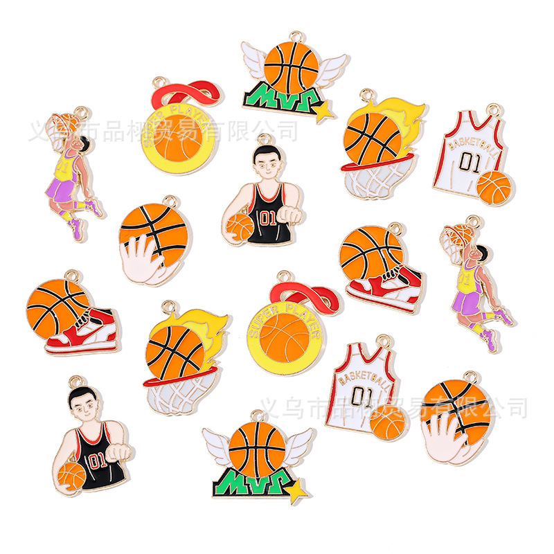 Basketball Fitness Sports Series Accessories DIY Alloy Pendants Phone Chains Keychain Charms Hot-Selling Handmade Items Basketball Fitness Sports Series Accessories DIY Alloy Pendants Phone Chains Keychain Charms Hot-Selling Handmade Items