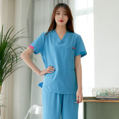 手洗いガウン手術室弾性半袖夏手術服歯科口腔医師看護師オーバーオール