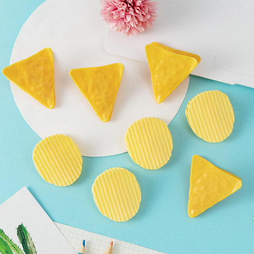 Cartoon creative simulation potato chip clip snack sealing clip plastic clip sealing clip file information long tail clip