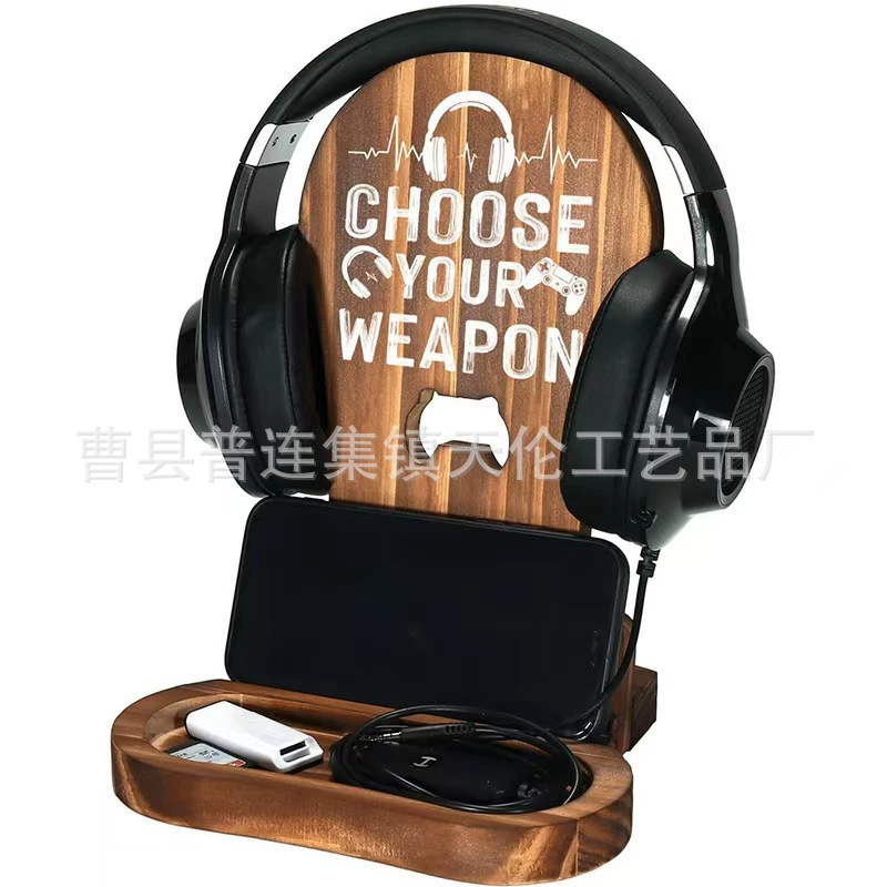 Трансграничная деревянная подставка для наушников настольная беспроводная гарнитура игровые аксессуары док-станция подставка для наушников
