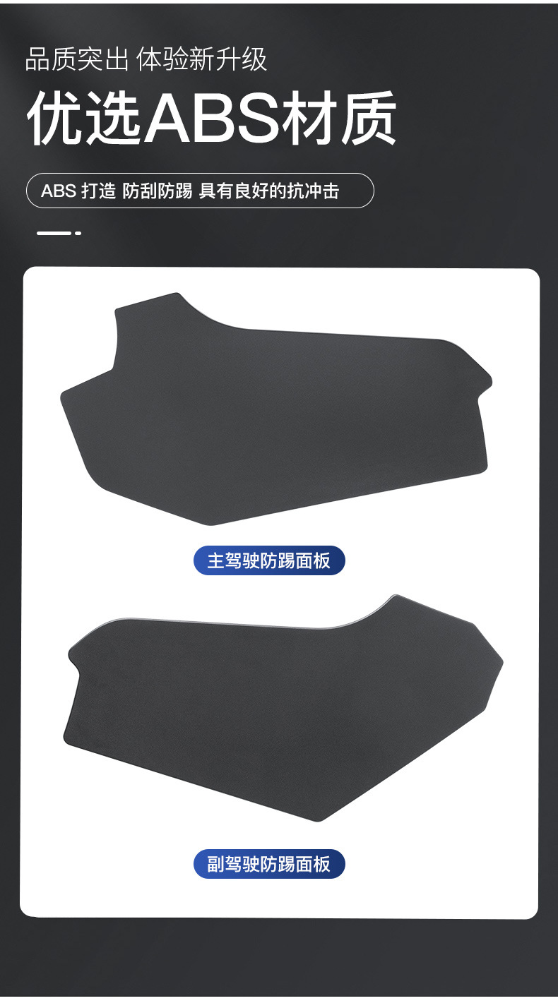 Foreign trade is suitable for Tesla anti-kick guard plate Huanxin ModelY/3 central control side anti-kick pad protection plate interior decoration