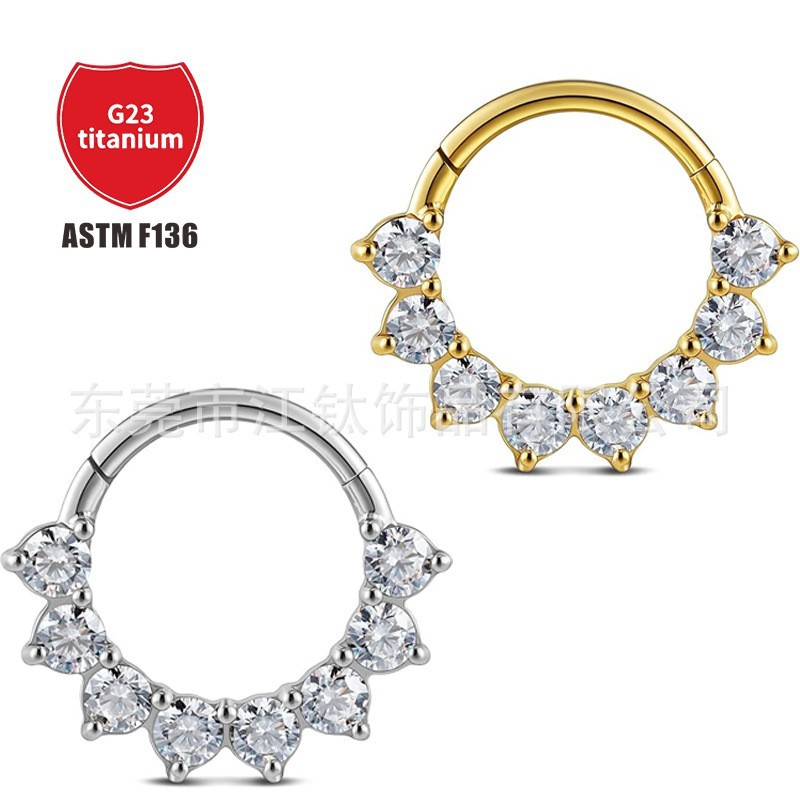Pointed titanium steel lip stud product view