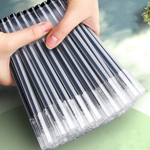 Large capacity signature carbon gel pen student simple full needle tube red pen 0.5 black academic master can write wholesale