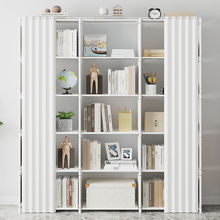 简易防尘衣柜衣帽间衣橱带轮子开放式家用卧室组合落地收纳挂衣架