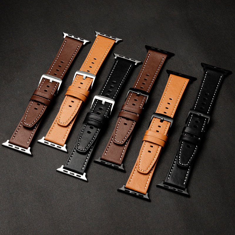 Adecuado para Huawei banda de reloj GT banda de reloj Apple banda de reloj liso de cuero de microfibra de liberación rápida banda de reloj