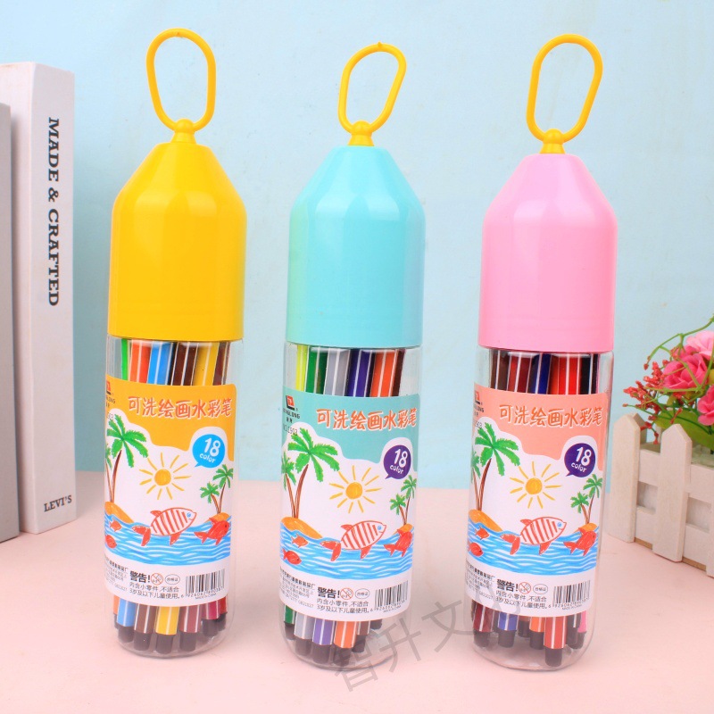 Los estudiantes pueden lavar dibujos animados para niños bolígrafo de acuarela para niños pincel de pintura de arte para niños pintura de jardín de infantes papelería premios