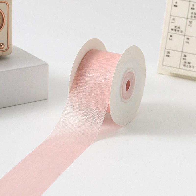 Inventario de 4cm seda de leche cinta de nieve de alta sensibilidad cinta de cabello DIY accesorios flores regalo ramo de flores cinta de flores