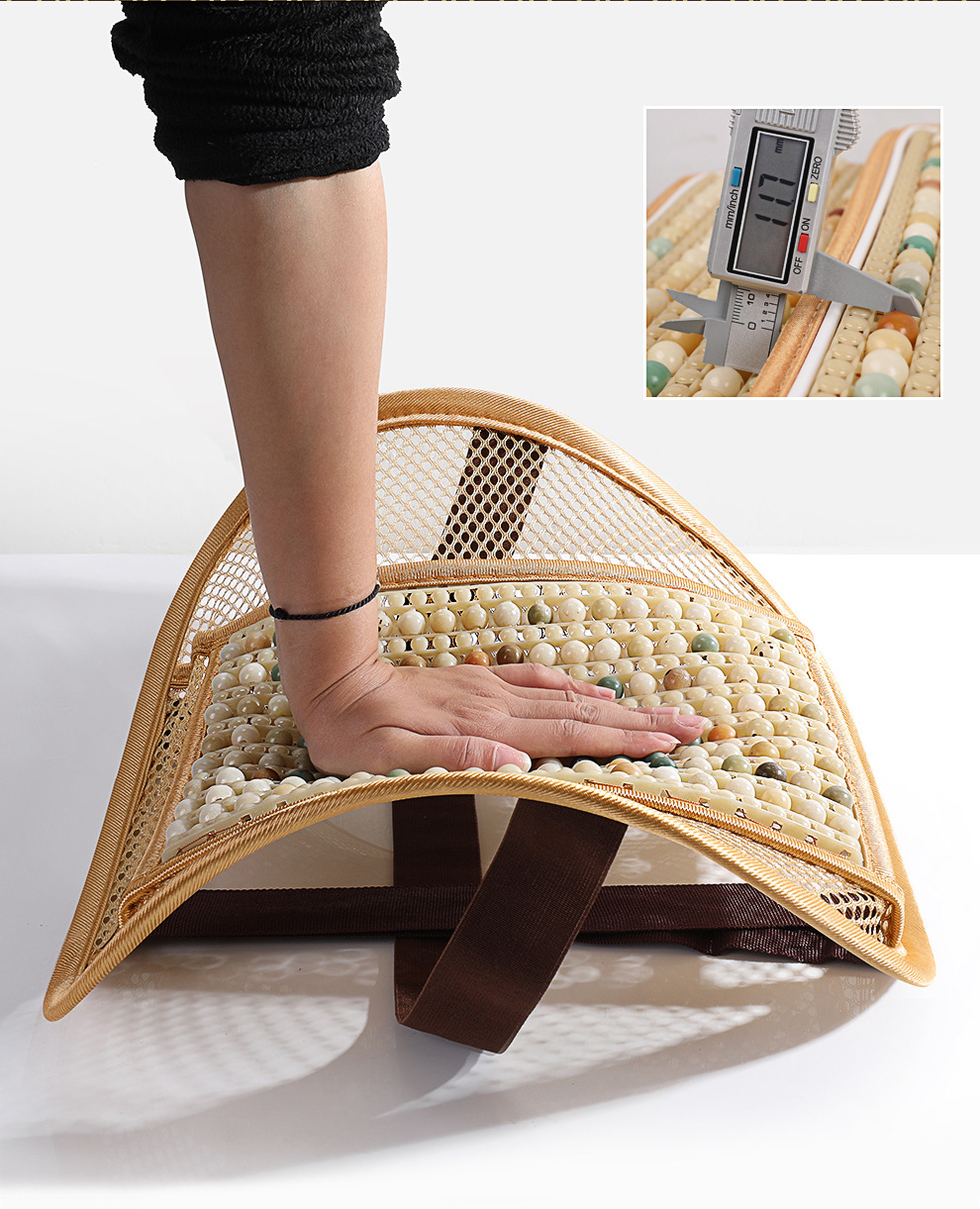 Summer Car Seat Cushion with Wooden Beads for Ventilation, Breathable Universal Cooling Pad for All Seasons, Anti-Scald Seat Mat, Dropshipping
