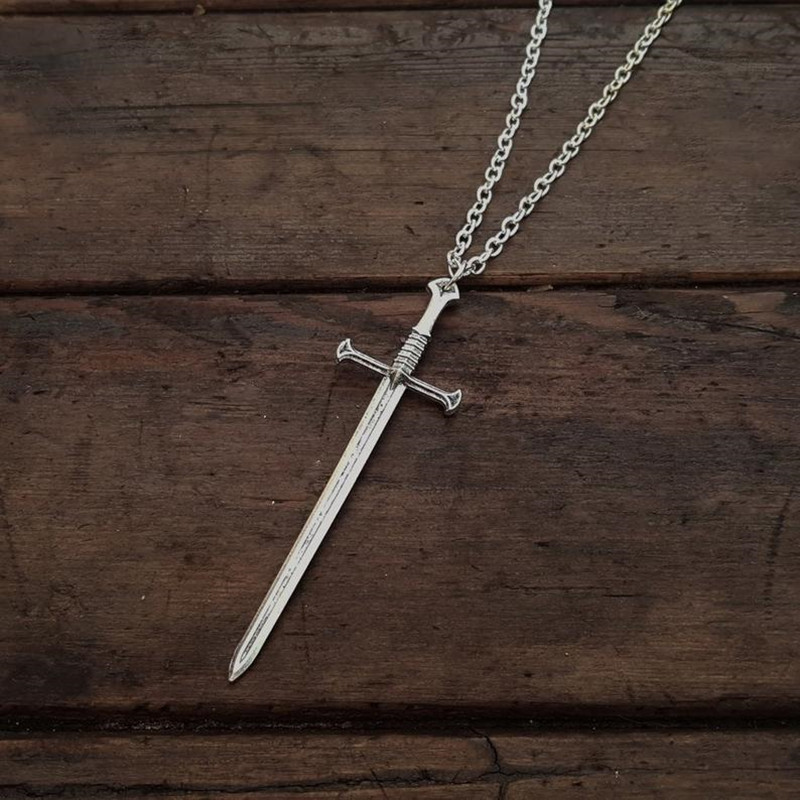 Europe and the United States cross-border new popular Gothic sword pendant bronze necklace ornaments retro punk style necklace gift