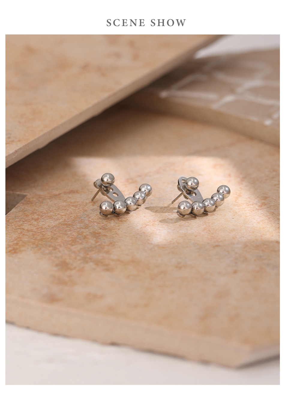 Fashion Geometric Titanium Steel Plating Earrings 1 Pair