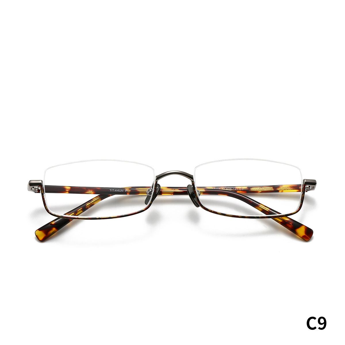 STUDIOMUKU gafas de madera cool marco de gafas de mujer cómodo medio marco de gafas retrógrado marco de gafas de hombre