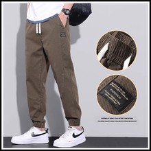 春秋季休闲裤男款2025新款宽松束脚运动哈伦九分工装长裤子韩版潮