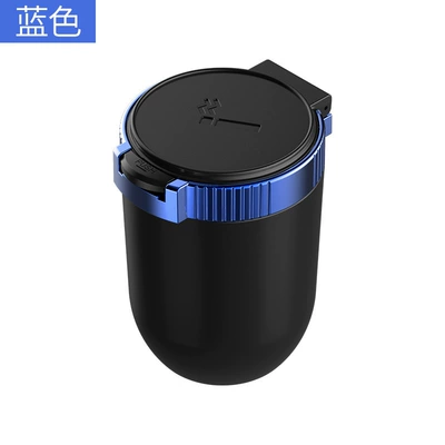with Light, High-End Multifunctional – Car ashtray - black-blue-9209d