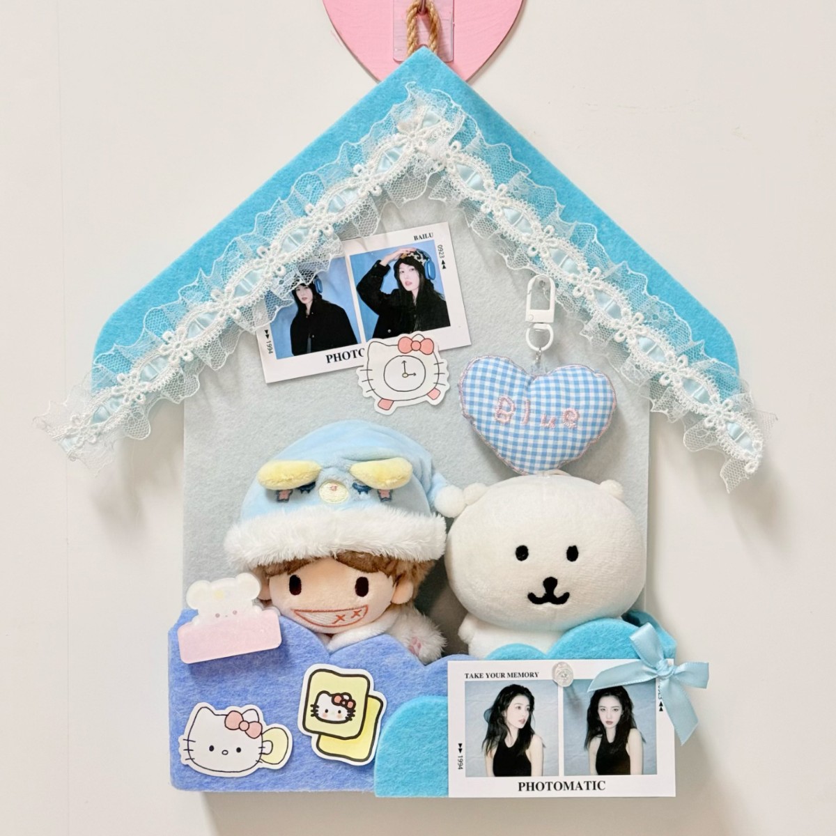 清新小房子毛毡卡通软木板新款装饰照片墙面墙免打孔留言板不伤墙