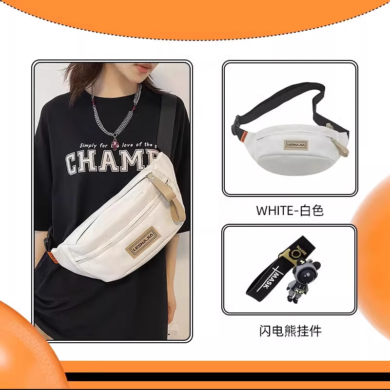 White (with lightning bear pendant)