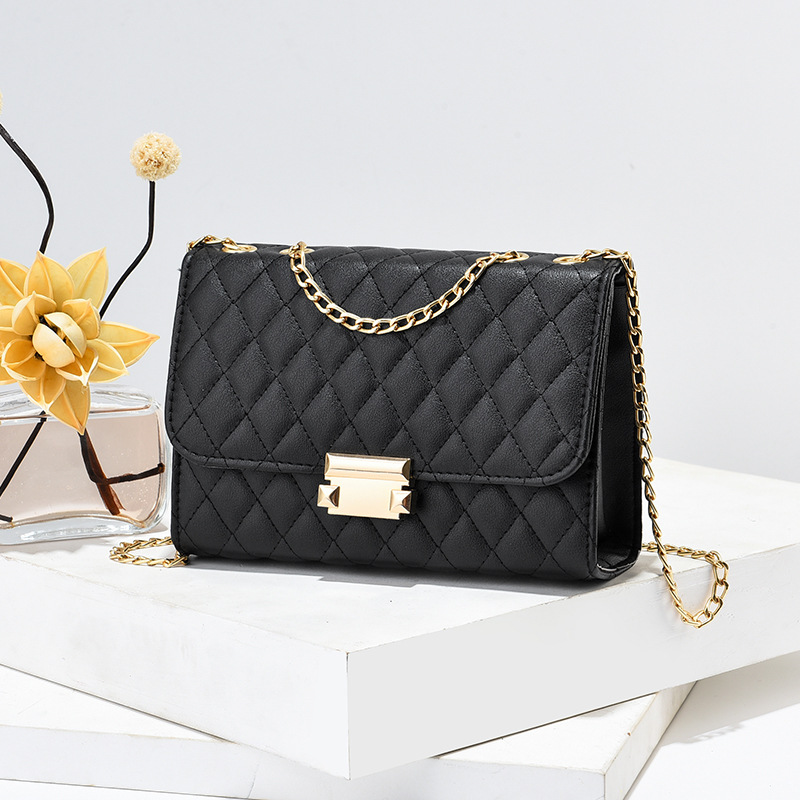 Damen 2024 Neue Lingge Kette Instagram Eine Schulter Crossbody Kleine Duftende Wind Student Vielseitige Mini Telefon Tasche_voghion.com