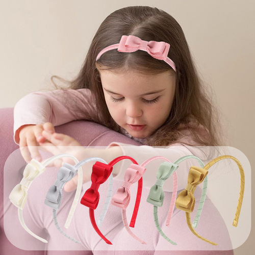 80907 Cute bow headband Spring and summer new threaded cloth headband Full-covered cloth children's fabric headband