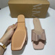 Sandals Women's 2024 Summer New Flat Shoes Women's Bow Nude Back Hollow One Line with Square Headed Satin Women's Shoes