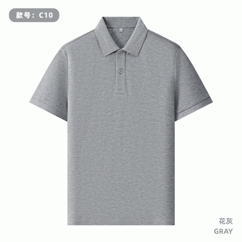 220g 40pcs 100% seda larga camisa de algodón polo personalizada logotipo publicidad camisa cultural impresión de ropa de trabajo