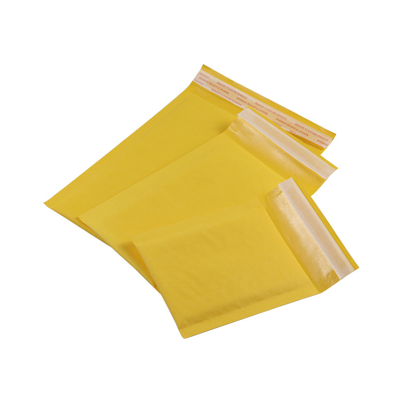 [De 100] Bolsa de sobres de papel Kraft color natural Amarillo Blanco Bolsa de burbuja de papel Kraft bolsa Express a prueba de golpes