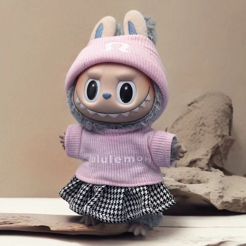 ラブブ 17cm ペンダント服 ファッションベスト 交換用 ラブブ 15cm 第二世代 座りパーティードール服|undefined