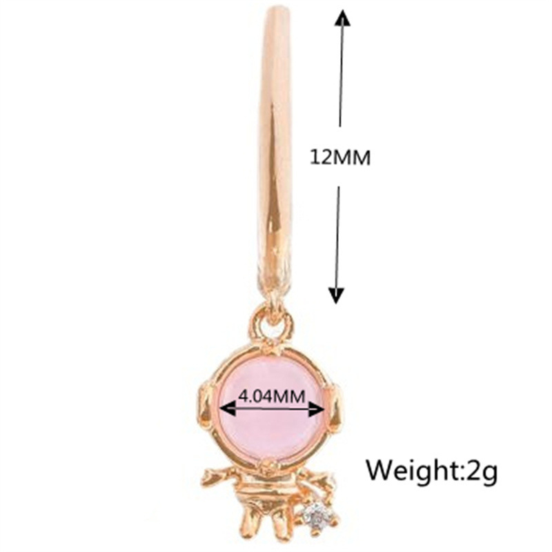 Fashion Starry Sky Brass Inlay Zircon Dangling Earrings 1 Piece display picture 3