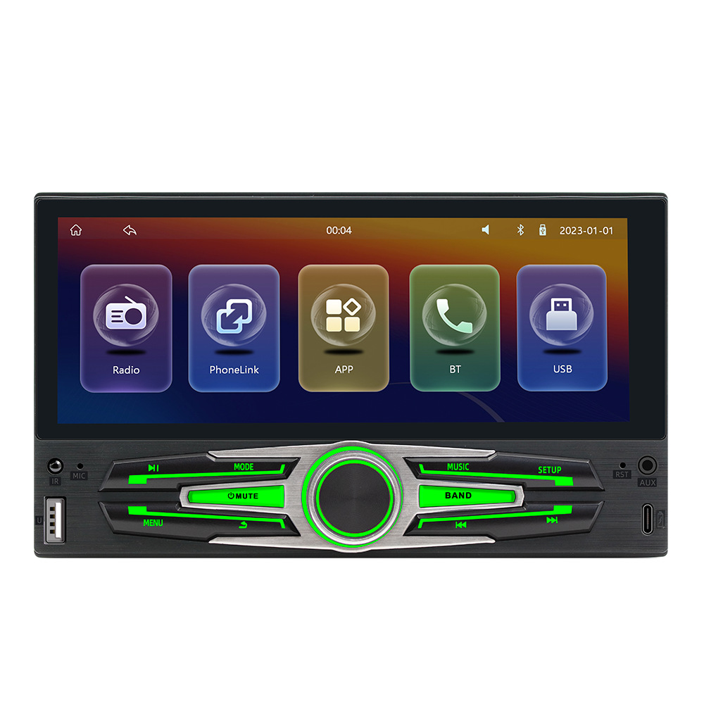 Nuevos productos de 6,86 pulgadas de un solo husillo MP5 reproductor inalámbrico carplay HD retroceso vista multimedia Bluetooth