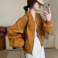 时尚宽松慵懒风春季棒球服新款百搭薄款上衣常规款外套长袖女
