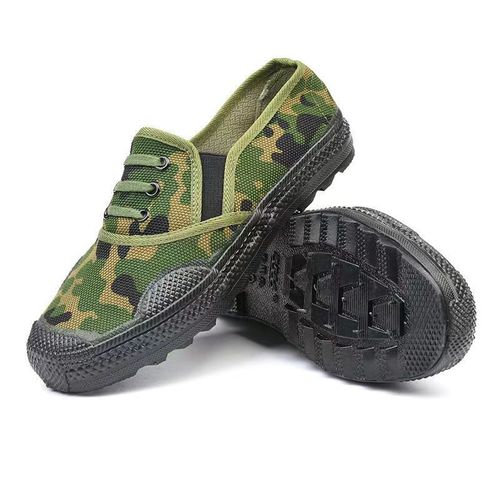 Rubber sole vulcanized liberation work shoes, low-top training camouflage shoes for students, manufacturer wholesale liberation shoes