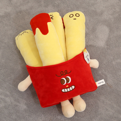 Disney French Fries Burger Large Pillow Decoration Doll Couple Rag Doll Creative Plush Doll Graduation Gift