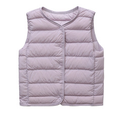 2023 New Children's Down Jackets for Boys and Girls, Inner Vest, Lightweight Casual Warm Backless Top for Babies, Kangaroo-style, Dropshipping