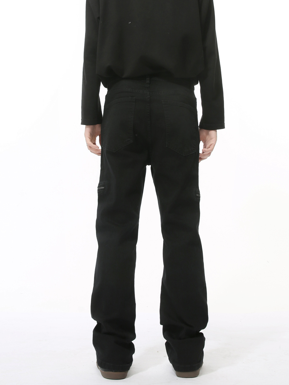 MTLCLOTHES Hombres| Nuevos productos de invierno coreano recto delgado cremallera decoración jeans casuales de moda