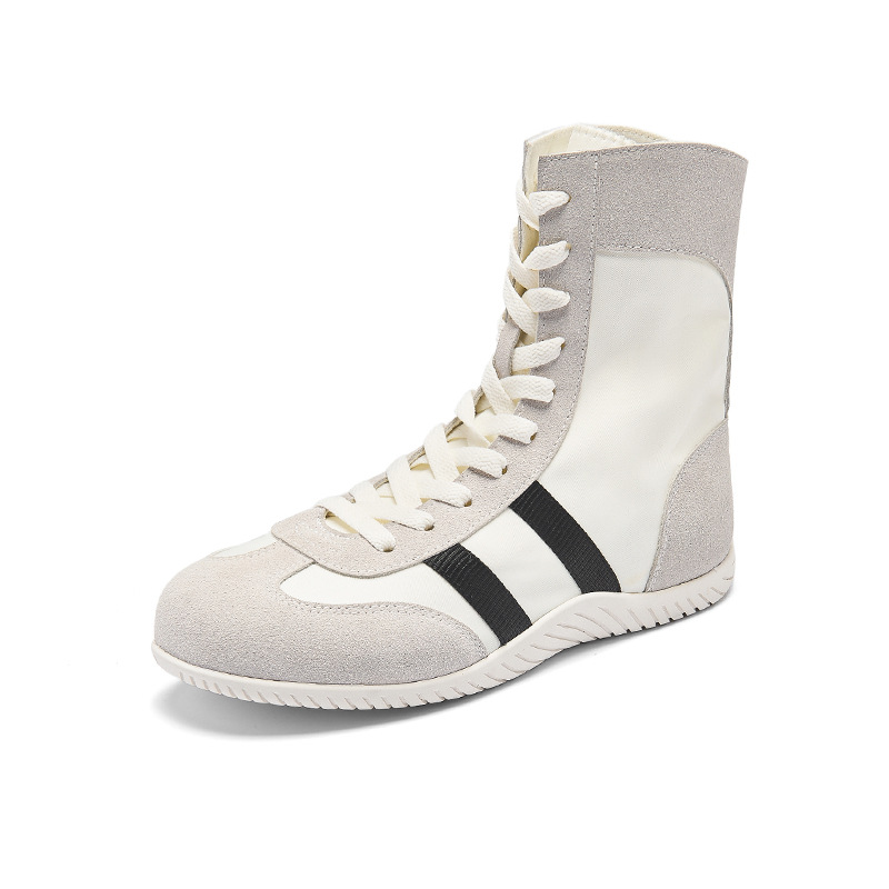 Zapatos de entrenamiento para mujeres 2025 nuevos zapatos deportivos casuales blancos de verano con suela gruesa delgada botas Martin