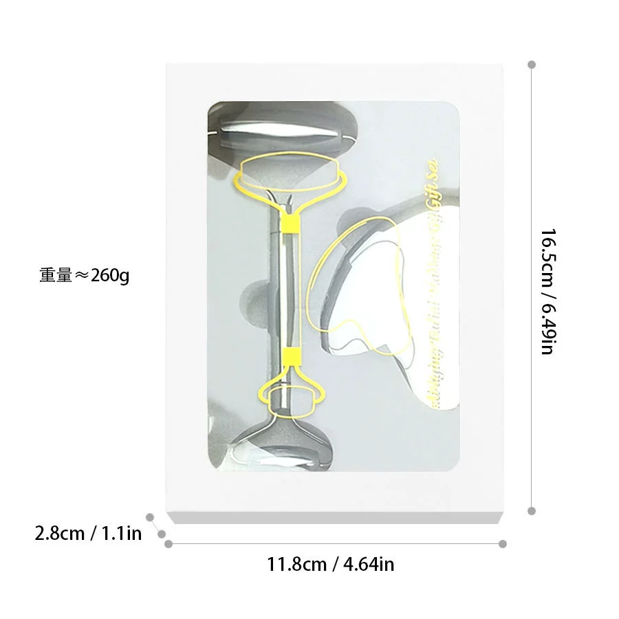 Stainless Steel Facial Gua Sha Massager, Heart-Shaped Face Lifting & Smoothing Tool, Portable