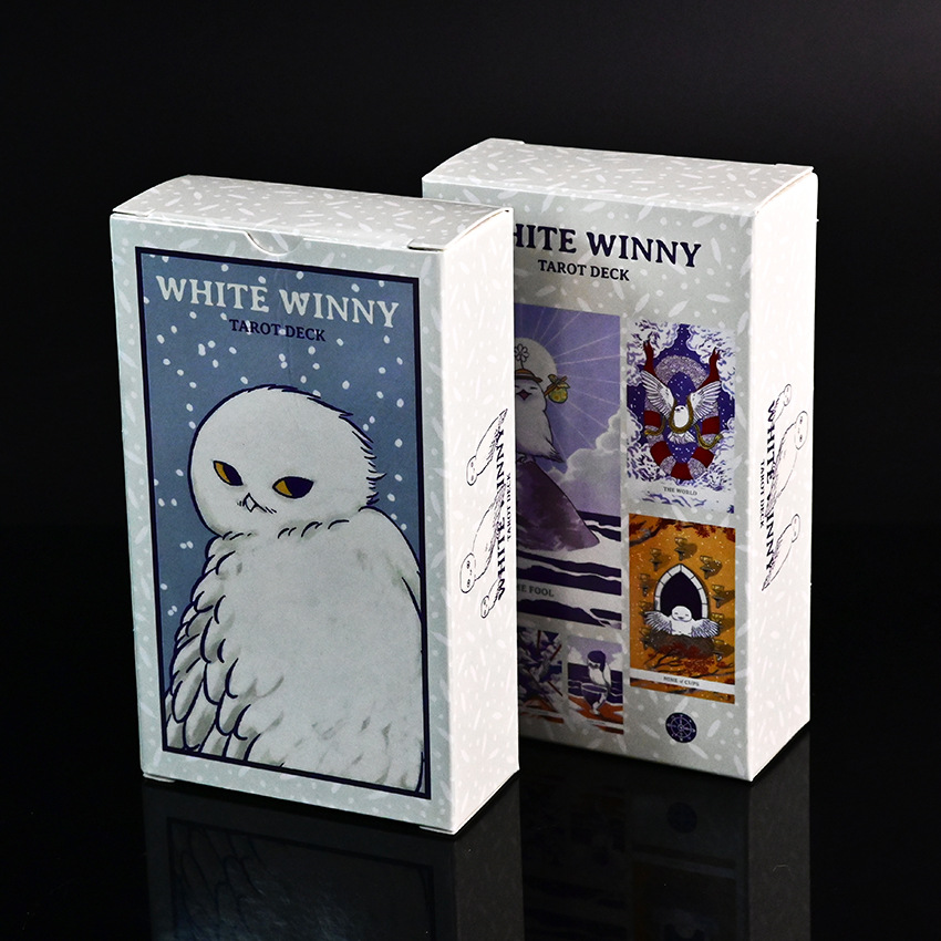 White Owl Tarot Karten Deck Englisch Orakel Partyspiele_voghion.com