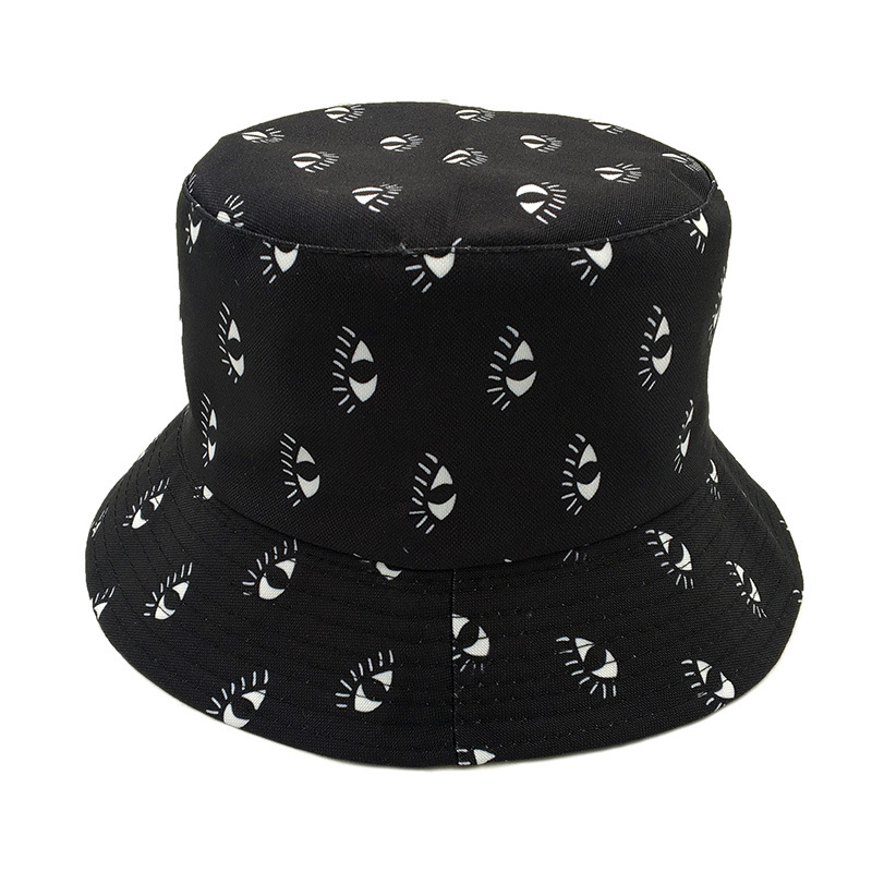 Unisex Hip-hop Geometric Eye Flat Eaves Bucket Hat display picture 2