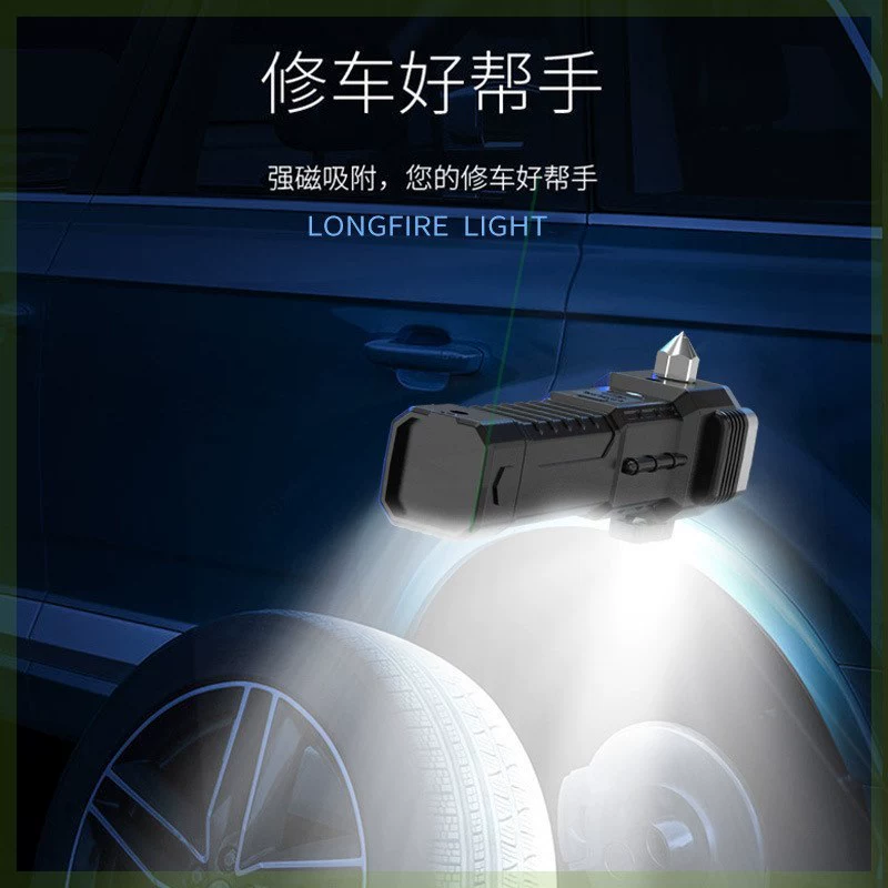 Car safety hammer car for multi -function LED flashlight car broken window escape hammer fire emergency life -saving