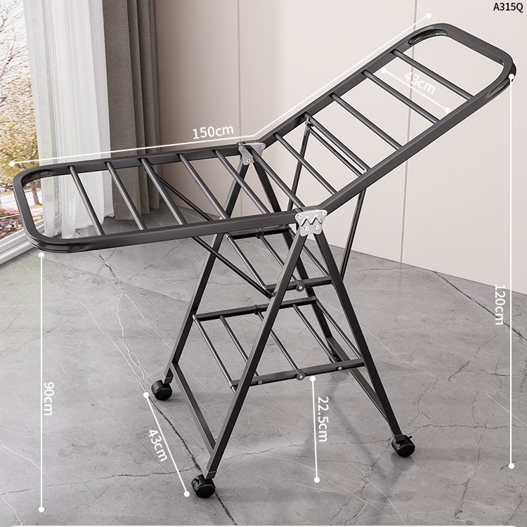 Percha de secado plegable para piso doméstico dormitorio balcón percha de secado para bebés interiores colgante de secado frío colcha de secado artefacto mágico image 11