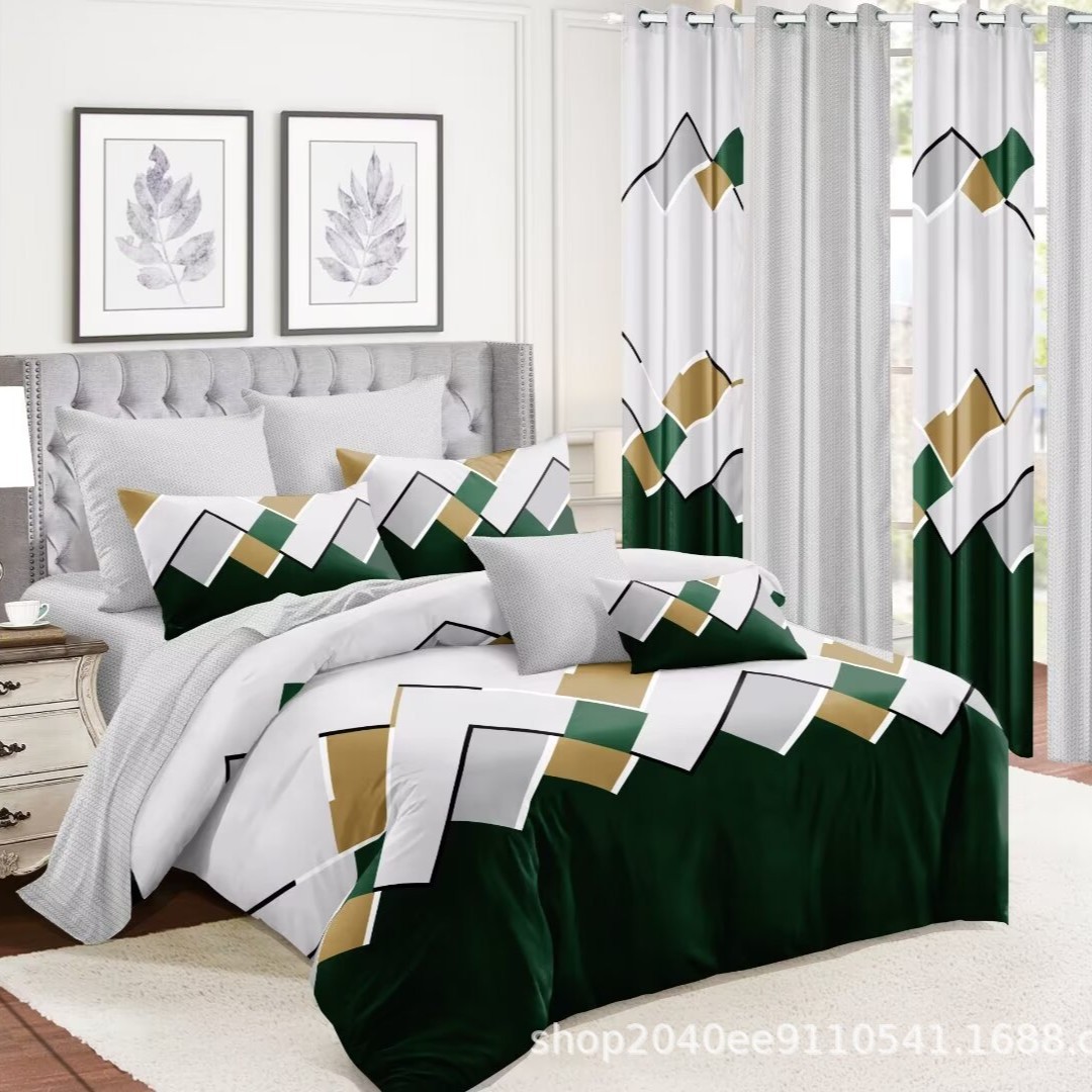 Ropa de cama de cuatro piezas con impresión transfronteriza, ropa de cama de tres piezas, funda de edredón, funda de edredón de primavera y verano infantil, venta al por mayor