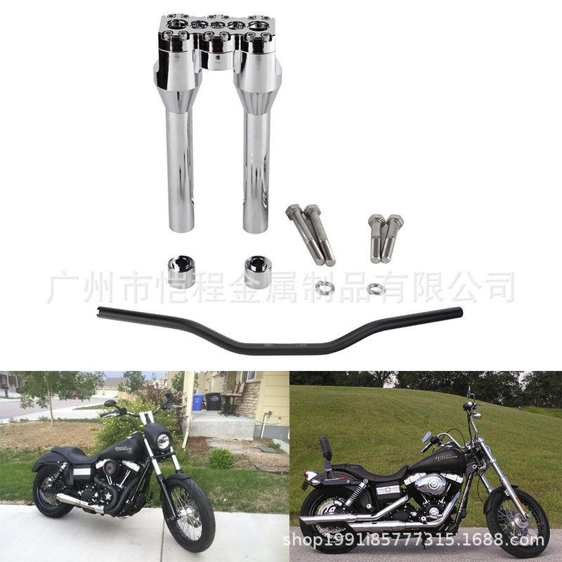 Motorcycle Modified Parts for Daana Street Bob Softail 10inch Black Handlebar Heightening Seat Faucet Handle