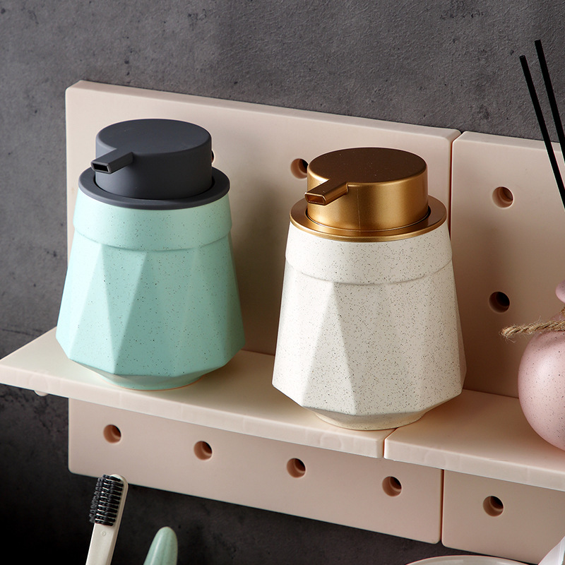 Nórdico Baño de cerámica mano desinfectante champú desinfectante sub-botella gel ducha Hotel mousse espuma prensa botella