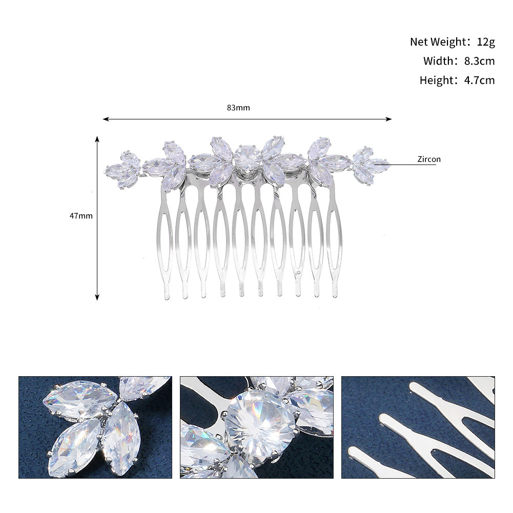 Retro Flower Alloy Zircon display picture 4