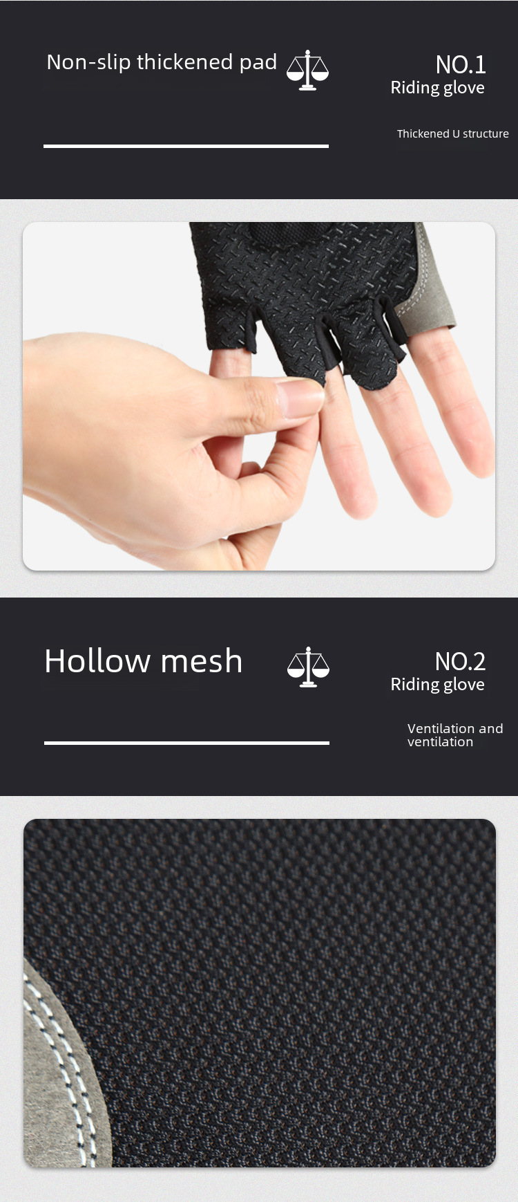 Gants demi-doigts printemps et été en gros hommes et femmes sports cyclisme alpinisme voyage pêche respirant yoga fitness séchage rapide_voghion.com