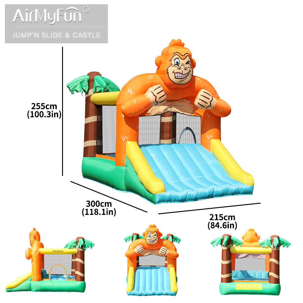 AMF inflatable castillo infantil inflatable casero cama trampolín interior y exterior castillo infantil casero inflatable tobogan