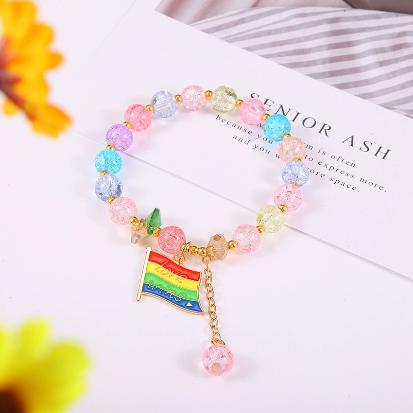 "Summer crystal bracelet, beads, pendant, Birthday gift"