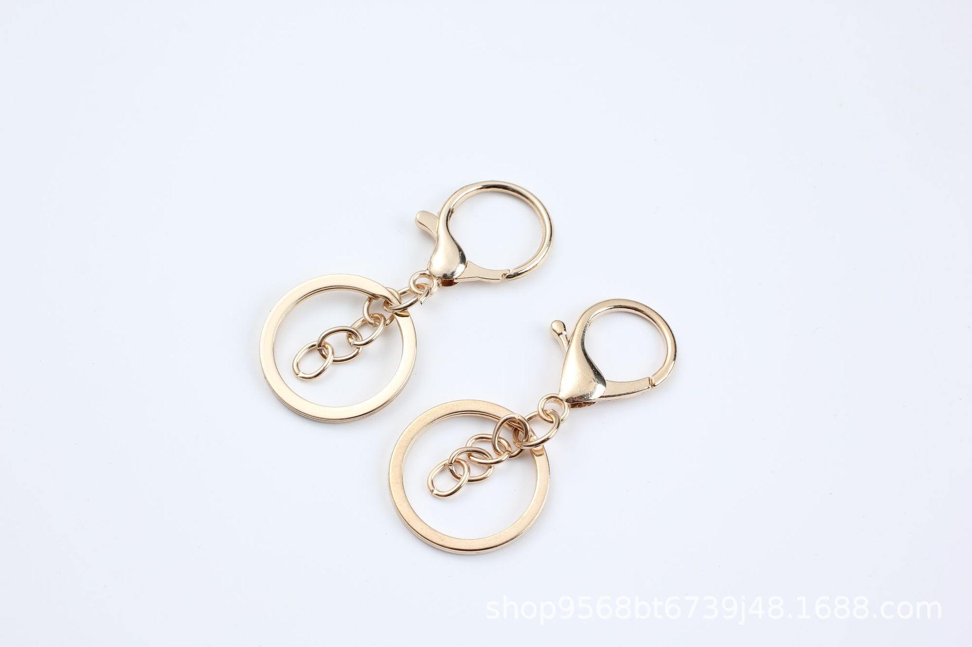 厂家金属电镀保色龙虾扣大八字钥匙扣配件饰品钥匙圈挂件